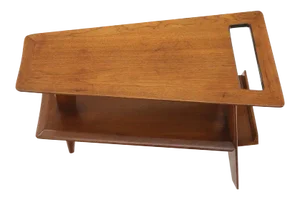 Wedge Shape Magazine Rack Stand End Side Table