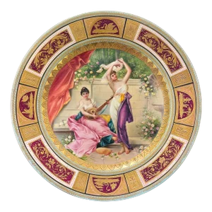 A Gilt & Hand Painted Royal Vienna Cabinet Plate by Wagner, Late 19th Century