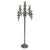 Silver Extra Large 9-Light Floor Lamp with Chromed Metal and Glass Tops For Sale - Image 8 of 9