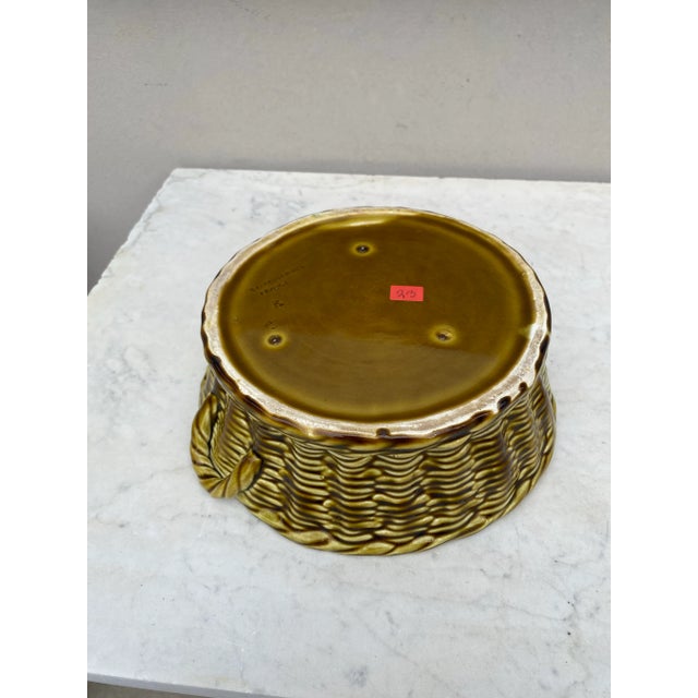 Majolica Fruits Basket Sarreguemines, Circa 1920 For Sale In Austin - Image 6 of 6