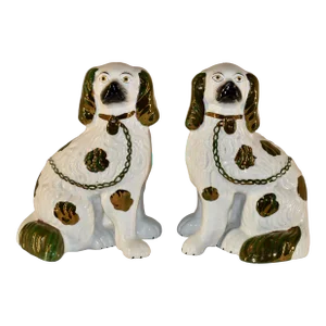 Pair of 19th Century Staffordshire Spaniels