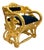 Antique Federal Style Carved Swan and Eagle Carousel Chair Newly Reupholstered For Sale