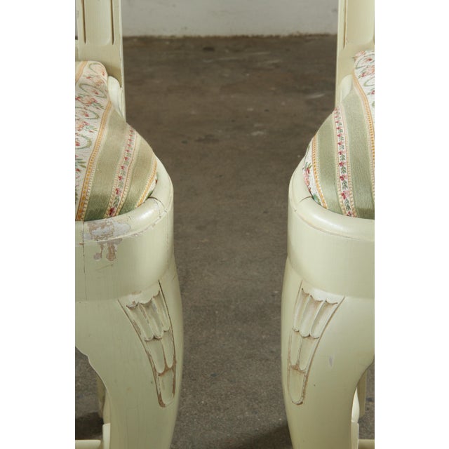 Vintage Louis XV Swedish Rococo Conservatory Chairs, 1900s, Set of 4 For Sale - Image 17 of 18