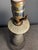 Mid 20th Century Large Handmade Bitossi-Style Green Ceramic Lamp With Etching & Brass Base For Sale - Image 10 of 12