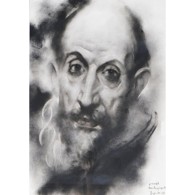 A very large fine oil pastel protrait drawing of the famous painter "El Greco" By M. Theodoropoulos Born in Greece Lives...