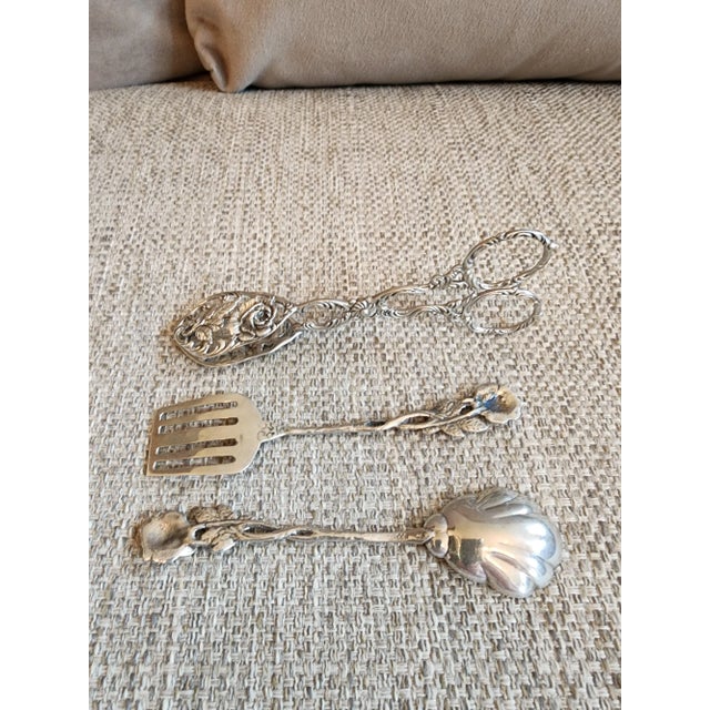 1940s European Silver Petite Serving Pieces For Sale In San Antonio - Image 6 of 9