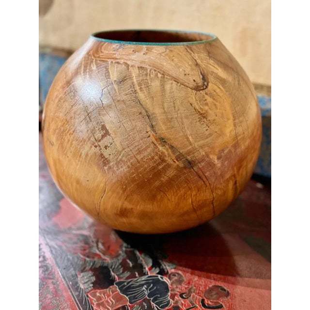 Turned Inlaid Wood Vessel, II For Sale In Los Angeles - Image 6 of 8
