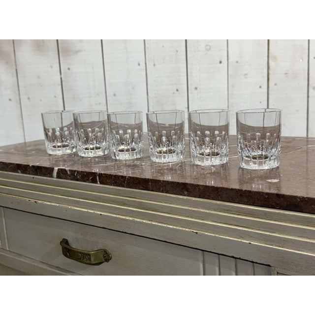 Baccarat Crystal Whisky Tumblers, Rotary Pattern, Set of 6 For Sale - Image 6 of 10