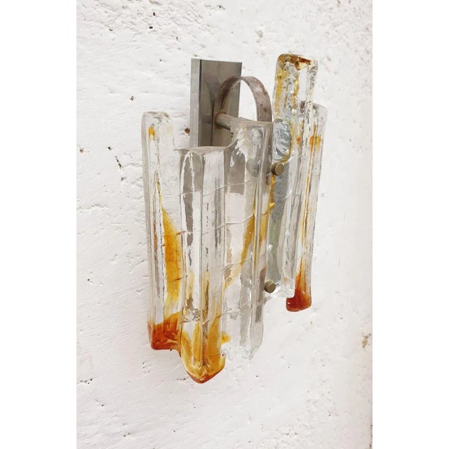 Venini Mid-Century Italian Glass Sconce by Toni Zuccheri for Venini, 1968 For Sale - Image 4 of 10