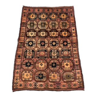 Antique Ersari Turkmen Tauk Nuska Gul Tribal Rug - 6'1" X 4'3" For Sale