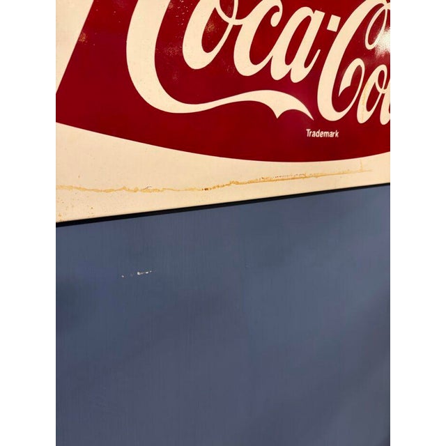 Coca-Cola Enamel Sign, 1960s For Sale - Image 4 of 5