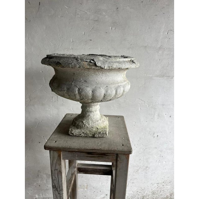 Antique Cast Stone Garden Urns, Set of 2 For Sale - Image 4 of 6
