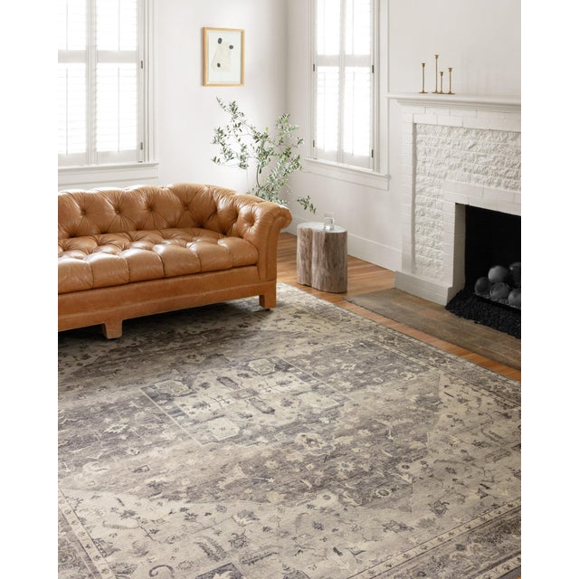 2010s Loloi Rugs Hathaway Grey/Brown/Ivory 9'-0" x 12'-0" Area Rug For Sale - Image 5 of 6