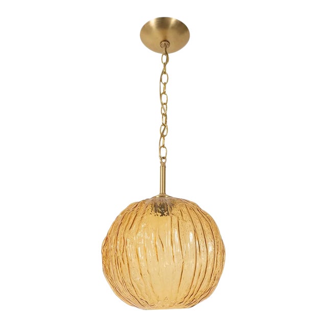 Amber Glass Pendant For Sale