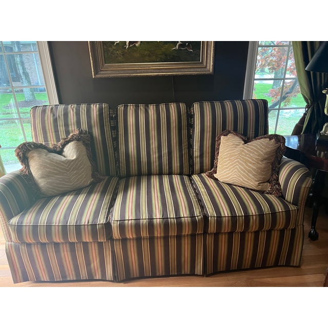 Early 21st Century Upholstered Sofa Attributed to Wesley Hall For Sale - Image 6 of 6