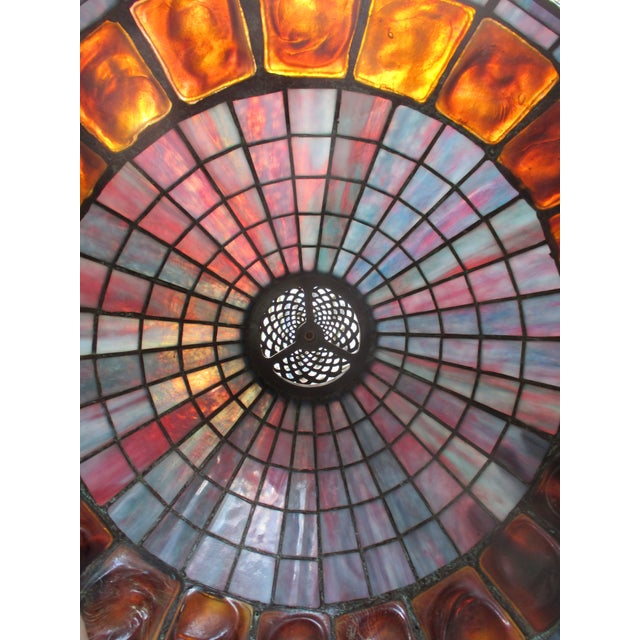 Late 20th Century Tiffany Style Turtle Back Lamp For Sale - Image 13 of 13