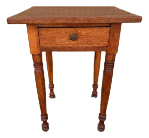 Antique Sheraton Style 1 Drawer Work Side Table