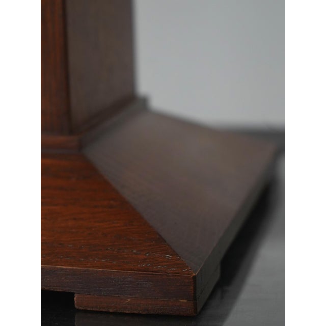 Brown Stickley Harvey Ellis Mission Oak Slag Glass Lamp For Sale - Image 8 of 11