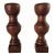 Mid 20th Century Walnut Baluster Hand Turned Wood Candle Holders 8" Tall Set of 2 For Sale - Image 5 of 12