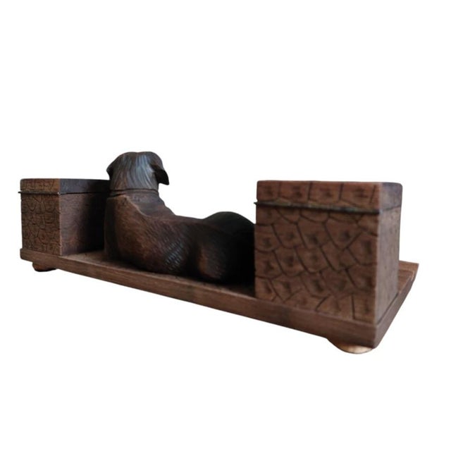 1950s Black Forest Inkwell with Berner Dog, 1950s For Sale - Image 5 of 11