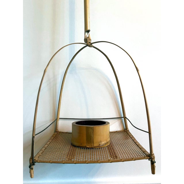 Unique Japanese Woven Bamboo Hanging Ikebana Basket Suzuki Gengensai For Sale In Atlanta - Image 6 of 18