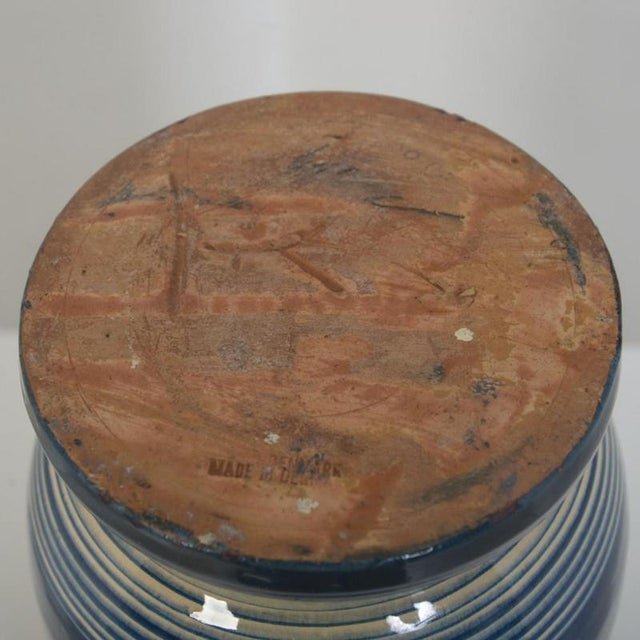 1940s Blue Ceramic Vase by Herman Kæhler, 1940s For Sale - Image 5 of 6