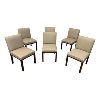 Mid-Century Modern John Widdicomb Upholstered Dining Chairs - Set of 6 For Sale