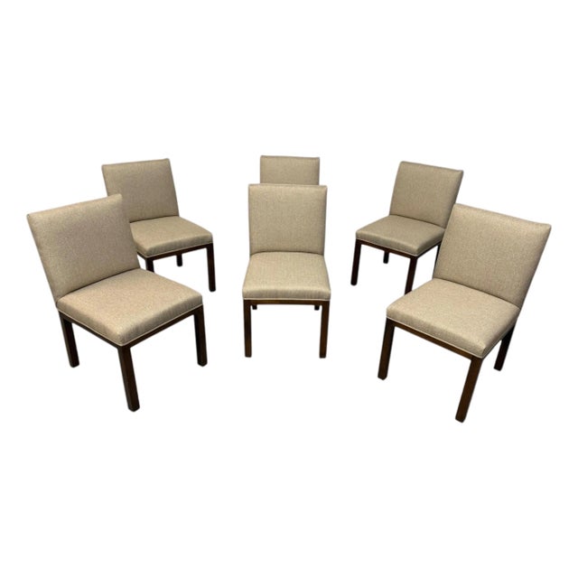 Mid-Century Modern John Widdicomb Upholstered Dining Chairs - Set of 6 For Sale