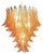 Italian Murano Felci Glass Chandelier with 75 Amber Glasses, 1990s For Sale