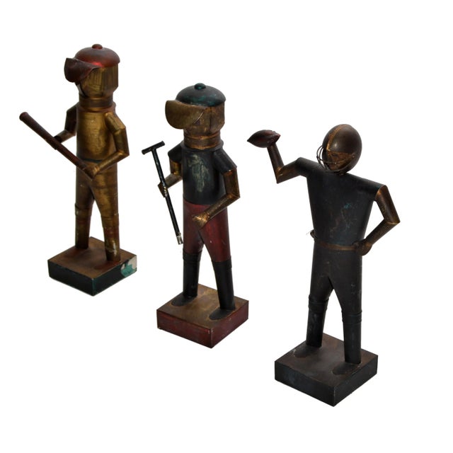 Set of 3 Sarreid Ltd Mexico Tin Metal Sports Player Team Mid-Century Modern For Sale - Image 11 of 12