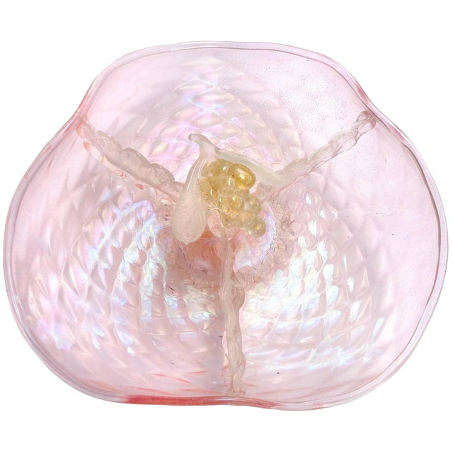 Accent Glass Display Serving Bowl Home Garden Iridescent