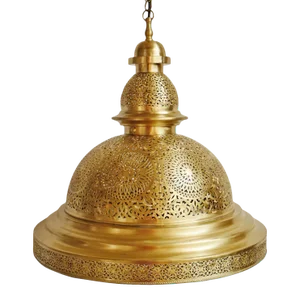 Vintage Brass Bell Pendant Light Medium