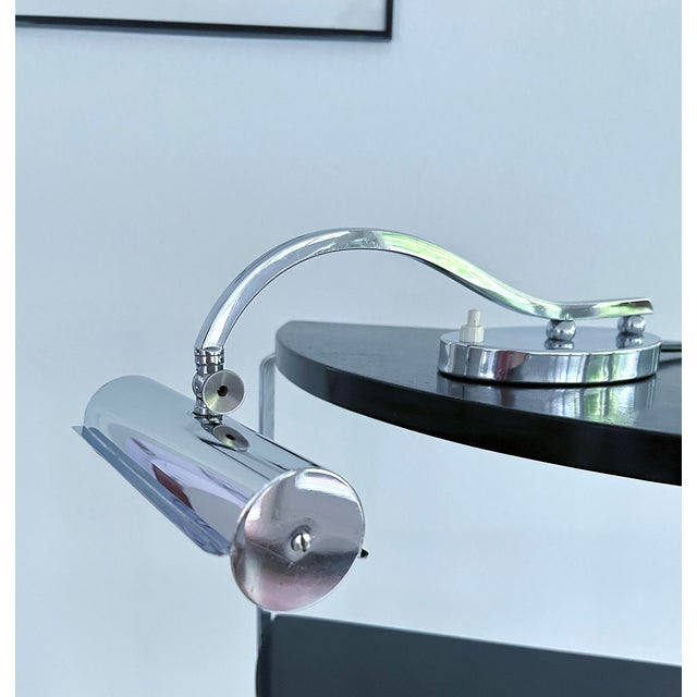 Art Deco French Piano Study Lamps in Chrome For Sale - Image 18 of 18