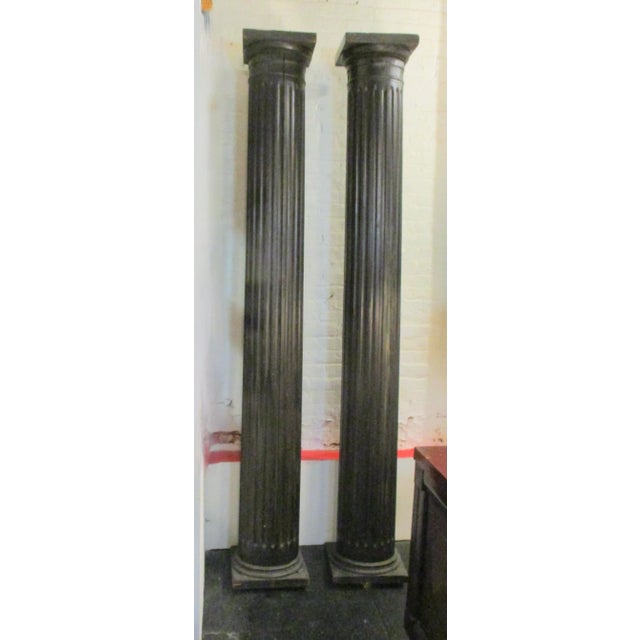 Architectural Wooden Columns 19th Century - a Pair of 2 For Sale - Image 9 of 9