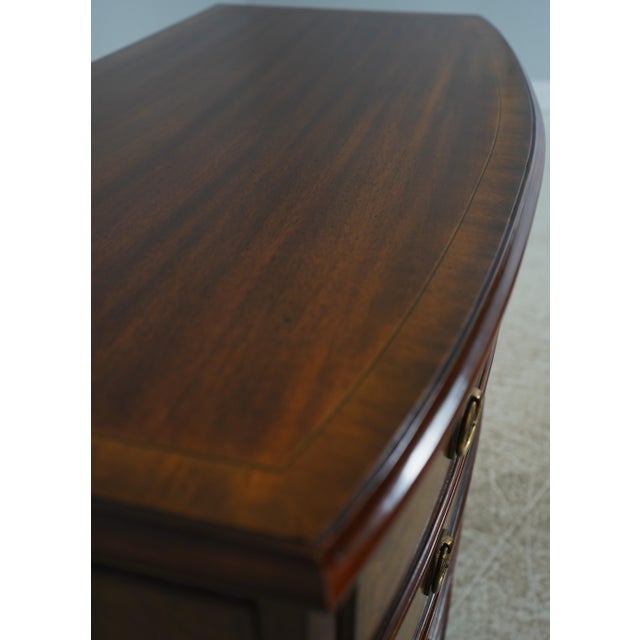 Maitland Smith Federal Style Mahogany Bowfront Chest of Drawers For Sale In Philadelphia - Image 6 of 18