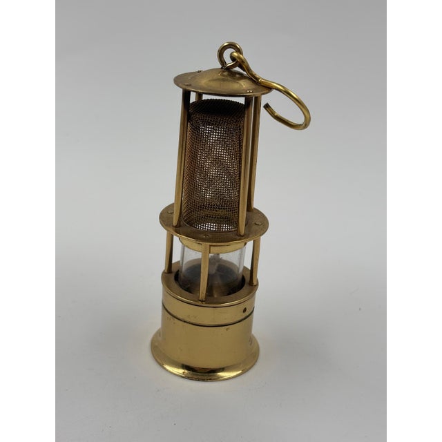 Small West German Miners Lamp in Brass, 1940s For Sale - Image 9 of 13