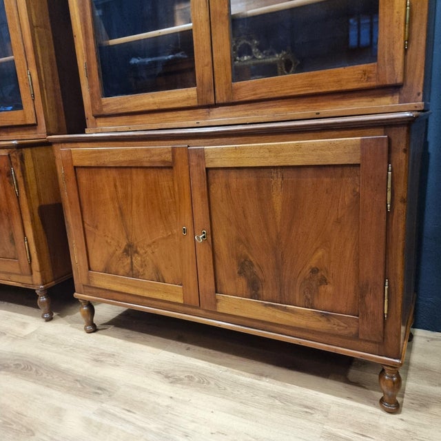 Walnut Bookcases, 1840s, Set of 2 For Sale - Image 6 of 14