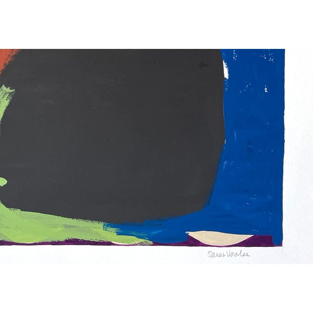 Enliven your space with a one-of-a-kind painting with bold color scheme by Sarah Vaaler. Made with acrylic gouache paint...