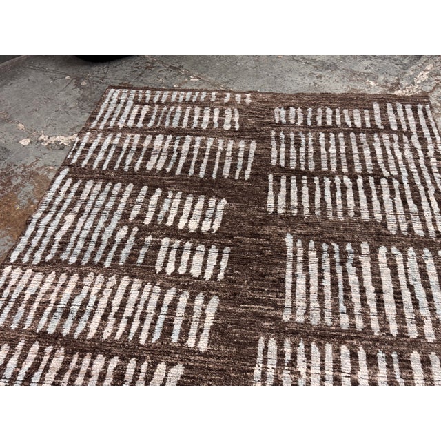 6ft × 8ft 5in Restoration Hardware Esma Hand Knotted Wool Area Rug For Sale - Image 10 of 12