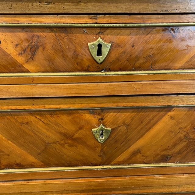 Brown 19th Century French Walnut Dresser Secrétaire Desk With Marble Top For Sale - Image 8 of 17