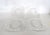 Art Deco Clear Glass Square Plates 4pc Set With Floral Etched Motif Scalloped Edges 4852b For Sale - Image 3 of 12