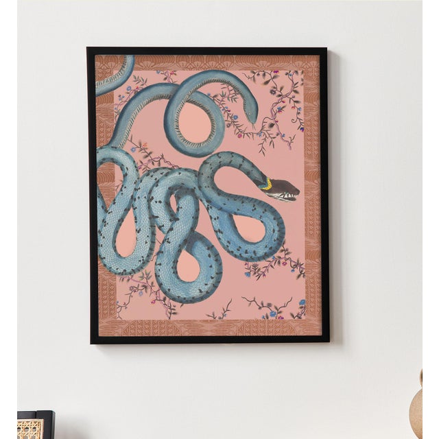 Not Yet Made - Made To Order "Les Serpentes" Snakes, Flowers, and Textile Pattern Print - 24" X 30" For Sale - Image 5 of 5