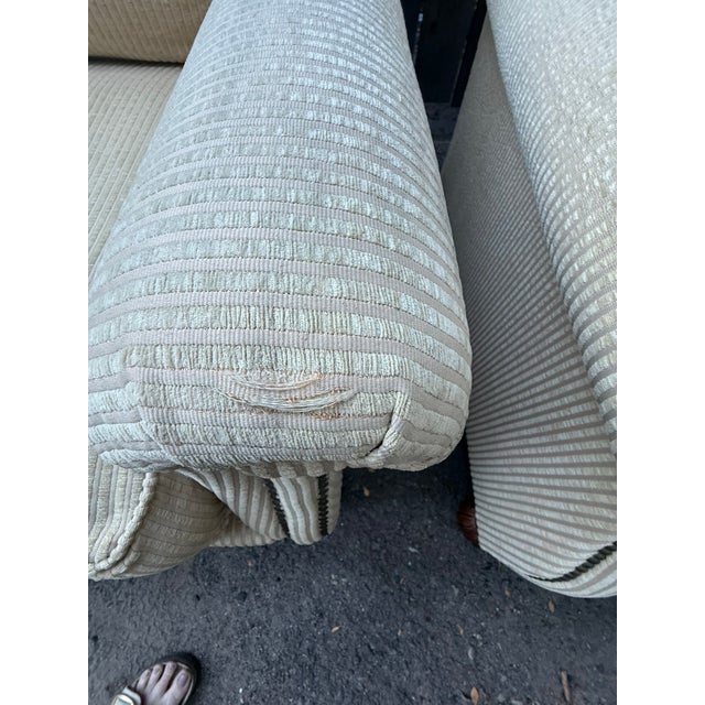 1980s Ralph Lauren by Henredon Down-Filled Lounge Chairs, Pair For Sale - Image 15 of 17