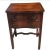 Two-Drawer Serpentine Mahogany Chippendale Side Table With Stenciled Leather Top For Sale - Image 10 of 12