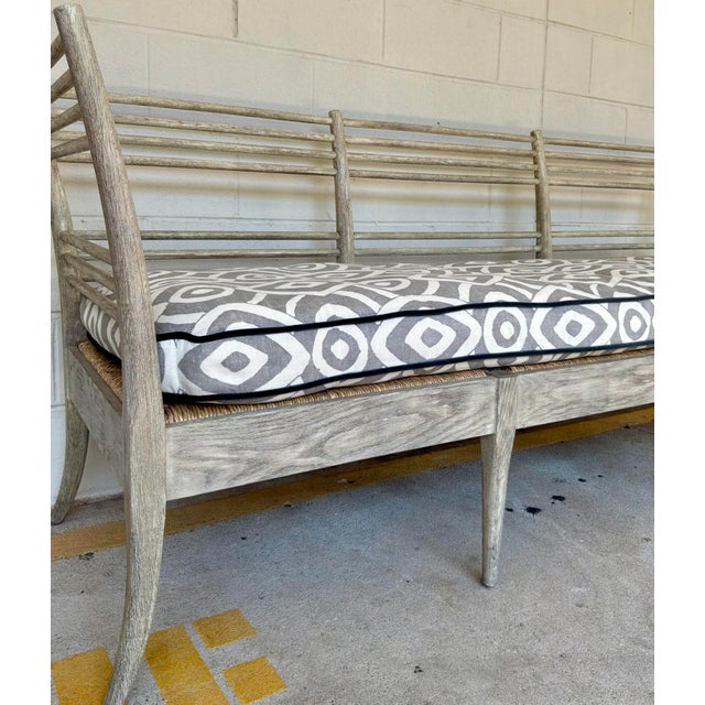 Jonathan Charles Gray Oak Toby’s Sofa For Sale - Image 9 of 9