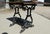 Vintage Garden Table in Cast Iron and Oak, 1920 For Sale - Image 4 of 6