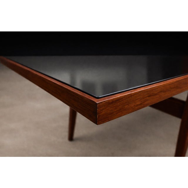 Large Coffee Table in Rosewood and Glass by Joaquim Tenreiro, Brazil, 1950s - Lot 603 For Sale In New York - Image 6 of 14