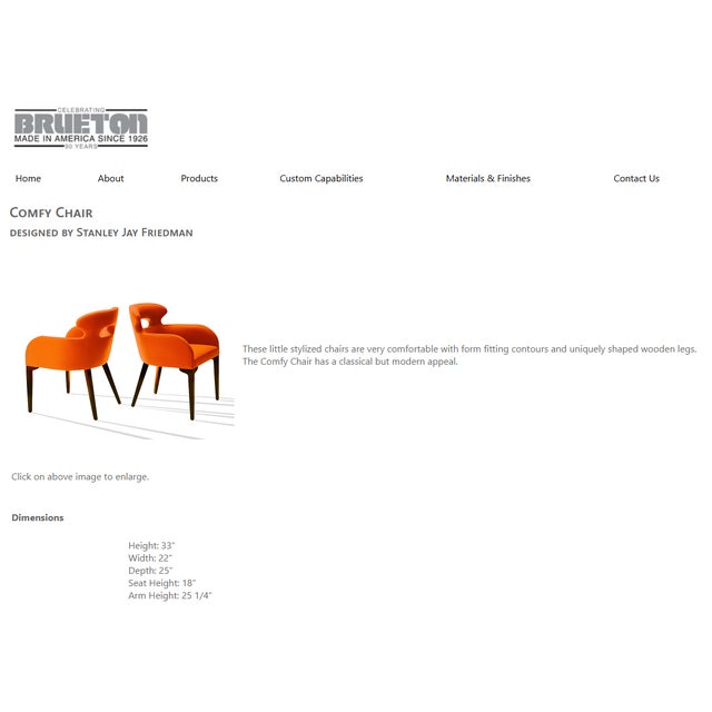 2010s Attributed to Brueton Comfy Side Chair For Sale - Image 5 of 5