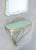 Side table with mirror, designed by cristal art, in brass, with a bevelled two-tone mirror. Italy, 1950s origin italy...
