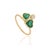 Metal 1.34ct Natural Heart Emerald & Diamond Proposal Ring in 14k Yellow Gold Size 5 For Sale - Image 7 of 18